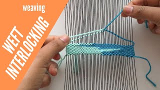 Weft Interlocking  Weaving Techniques [upl. by Obau191]