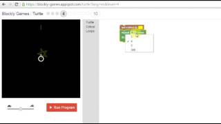 Blockly Games  Solution Turtle 4 [upl. by Eberhart]