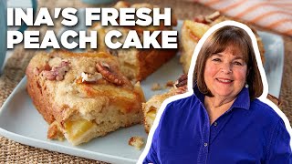 Ina Gartens 5Star Fresh Peach Cake  Barefoot Contessa  Food Network [upl. by Atilrac]