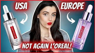 SPECIALIST reviews LOREAL REVITALIFT 15 HYALURONIC ACID SERUM USA VS European Version how to use [upl. by Keelby]