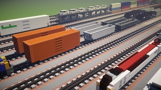 Minecraft Freight Railcars Train Tutorial [upl. by Vasiliki781]