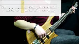 Radiohead  Creep Bass Cover Play Along Tabs In Video [upl. by Shaughnessy]