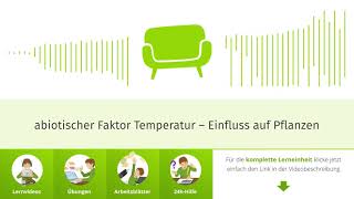 abiotischer Faktor Temperatur – Einfluss auf Pflanzen [upl. by Raffaj]