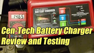 CenTech Battery Charger amp Starter Review and Testing Harbor Freight [upl. by Nosyla]