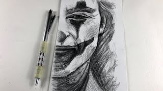 How To Draw JOKER Step by Step ONE PENCIL [upl. by Evad765]