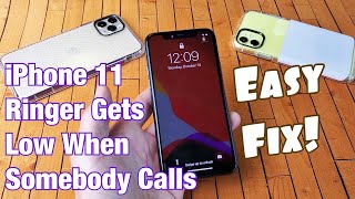 iPhone 11  11 Pro Ringer Sound Volume Gets Low on Incoming Calls Easy Fix [upl. by Flan]