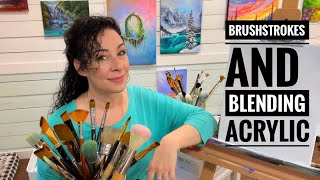 How To BRUSHSTROKES amp BLENDING  ACRYLIC 🎨 [upl. by Arinaj]