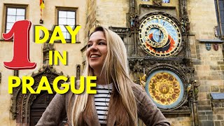 Prague in 1 Day Itinerary  StepByStep Guide  FREE MAP [upl. by Slin]