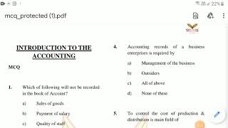 Lec 1 MCQ on introduction to accounting and basic accounting terms [upl. by Mulac768]