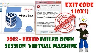 How to fix virtualbox failed to open session for virtual machine error  exit code 1 [upl. by Hallie]