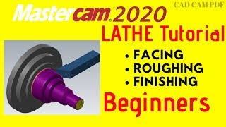 LATHE TUTORIAL 1 Mastercam 2020 for Beginners [upl. by Renee84]