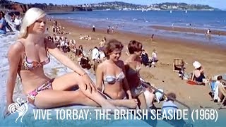 Vive Torbay Travelling to the British Seaside 1968  British Pathé [upl. by Tavie942]