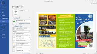 CÓMO IMPRIMIR UN TRÍPTICO EN WORD [upl. by Annahpos213]