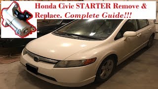 Honda Civic Starter Replacement amp Diagnosis [upl. by Ozan]