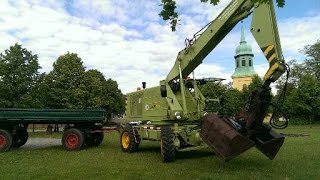 Multicar IFA M25 plus T174 2 Bagger Frotschirtt im Einsatz [upl. by Dreher118]