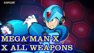 Megaman X  X All Weapons [upl. by Iel853]