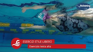 Esercizio STILE LIBERO testa alta  by Swimming Pro [upl. by Marielle842]