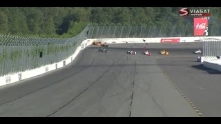 HD Fatal crash for Justin Wilson in indycar RIP  Pocono Speedway 2015 [upl. by Berfield249]