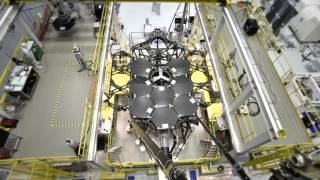 Timelapse The Assembly of the James Webb Space Telescope Primary Mirror [upl. by Aerdnak]