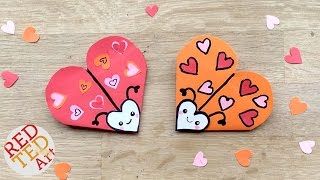 Easy Love Bug Bookmark DIY  Cute amp Easy Valentines DIY  Paper DIYs [upl. by Eidna]