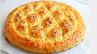 Easy No Knead Ramazan Pidesi  Turkish bread Turkish Pide Ramadan Pidesi Recipe Ramazan Pide [upl. by Yhpos]