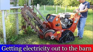 Trenching in Underground Electric Service to the Bank Barn [upl. by Fromma]