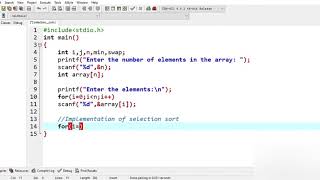 C Program to implement Selection Sort  Coding Guide for Beginners programming [upl. by Allez]