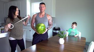 Husband is Pregnant For 24 Hours  Watermelon Pregnancy Challenge [upl. by Werd]