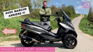 Essai Piaggio MP3 500 Sport Advanced  avec MARCHE ARRIERE [upl. by Avehsile]