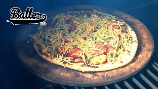 Cooking Pizza On Pit Boss Pellet Grill  Baller BBQ [upl. by Airad]