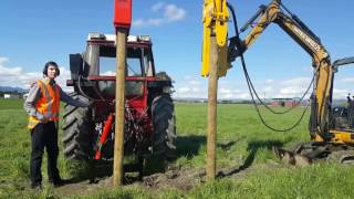 Vibrating Post Driver vs Fencepro Farmtek 2 [upl. by Enymzaj]