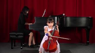 Rigadoon by Henry Purcell  Suzuki Cello Book 1  Mia Mezo Age 5 [upl. by Stulin]