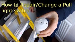 How to Repairchange a PullCord Light Switch Video explanation [upl. by Taylor]