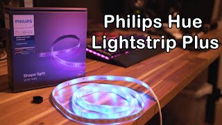 Philips Hue Lightstrip Plus Unboxing Install amp Review [upl. by Nitnilc]