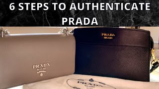 6 STEPS TO AUTHENTICATE PRADA HANDBAGS  Is your Prada REAL or FAKE  How to spot the difference [upl. by Asemaj]