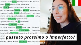 Passato prossimo o imperfetto Italian grammar exercise [upl. by Vtehsta827]