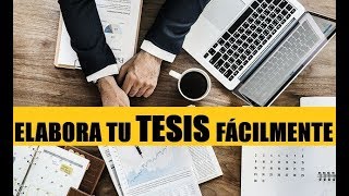 CÓMO HACER UNA TESIS FÁCILMENTE  ESTRUCTURA [upl. by Mina]