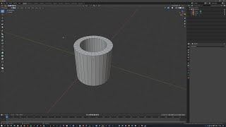 Blender 28 How to make a hollow cylinder [upl. by Thessa]