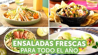 Ensaladas frescas para todo el año  Kiwilimón [upl. by Hanikas785]