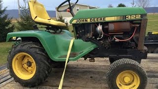 1988 John Deere 322 Garden Tractor Overview Running amp Driving [upl. by Buzz]