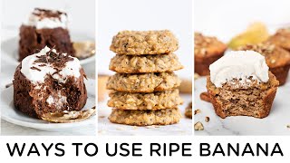 HEALTHY BANANA RECIPES ‣‣ 3 ways to use ripe bananas [upl. by Paterson868]