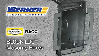 Raco BlockLoc Masonry Boxes With Brackets [upl. by Uthrop928]