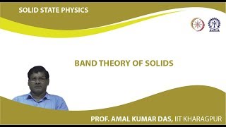 Lecture 40  Band Theory of Solids [upl. by Ahsia141]