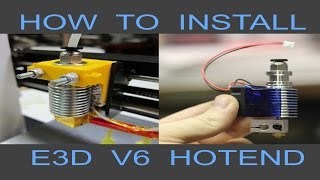 Install E3D V6 Hotend  MonoPrice Select Mini 3D Printer [upl. by Kreis128]