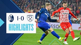 SC Freiburg 10 West Ham  All To Play For In The Second Leg  UEFA Europa League Highlights [upl. by Lepley]