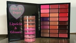 How To Depot Lipsticks amp Glosses easy amp best Palette to use [upl. by Kendrah]