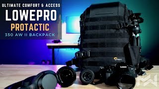 BEST in COMFORT amp DESIGN  LowePro Protactic BP 350 AW II Comprehensive 2018 Review [upl. by Norrej]