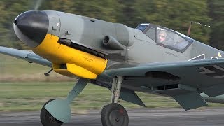 Messerschmitt Bf109 G14 quotBlack 2quot Charged DB605 Sound [upl. by Hait]