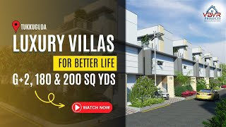 Premium Luxury Villas in Tukkuguda Hyderabad  15 mins from Shamshabad airport  VBVRProjects [upl. by Crean]