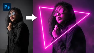 Neon Light Effect Photoshop Tutorial [upl. by Barkley110]